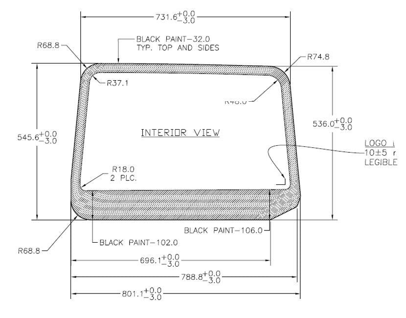 Toyota Land Cruiser 200  Curved Ballistic Glass Set (2008-2020)